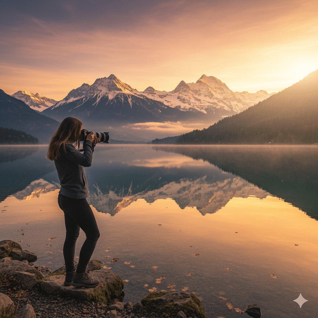 Prompt Gemini AI Foto Liburan di Swiss