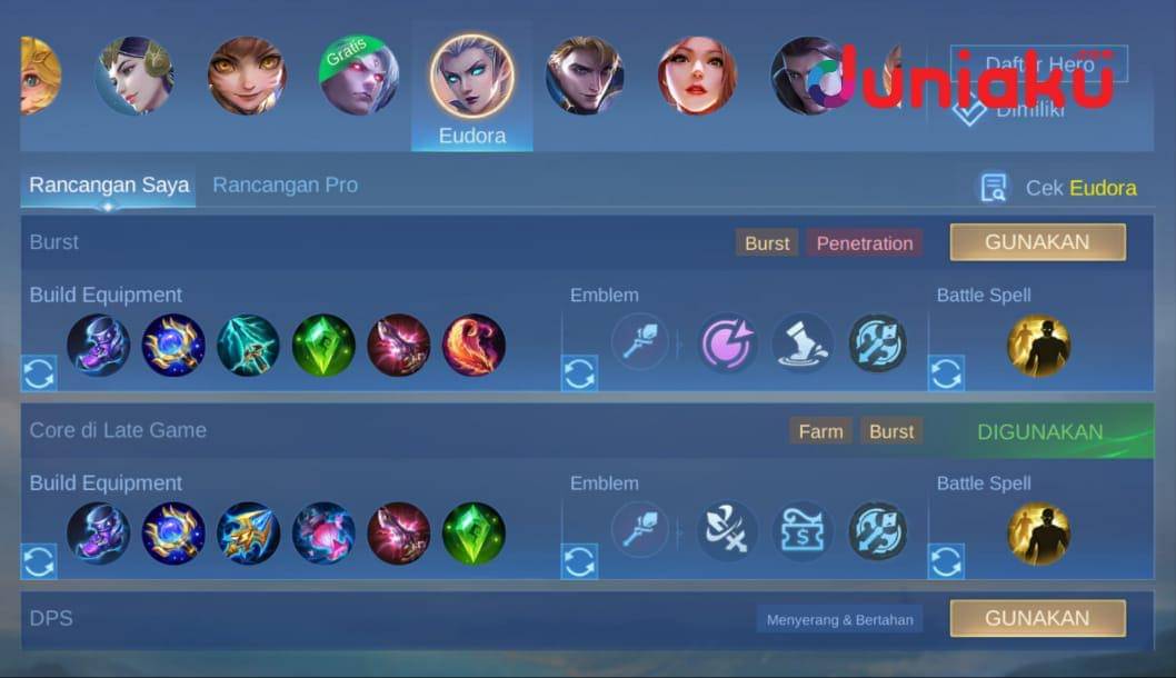 Build Eudora (Dok. Moonton/Mobile Legends)