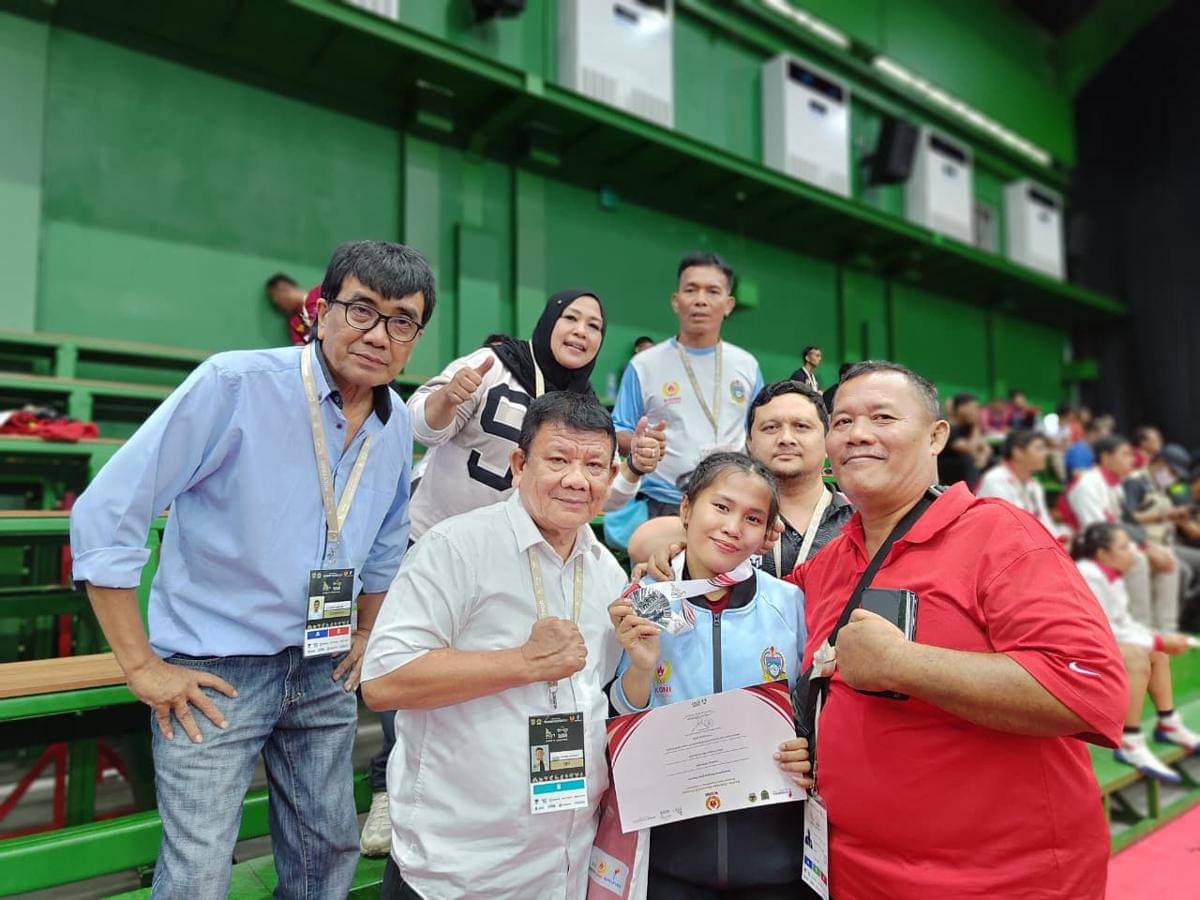 Atlet gulat Sumut merebut 3 medali perak PON Bela Diri Kudus 2025 (dok.media pon bela diri Sumut)
