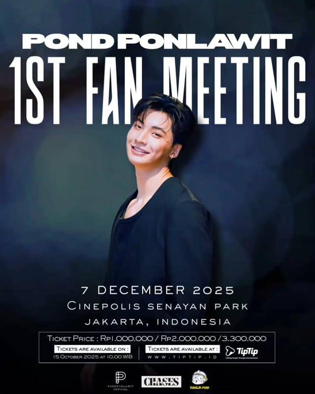 harga tiket fan meeting Pond Ponlawit di Jakarta 2025 (Instagram.com/chase2422)