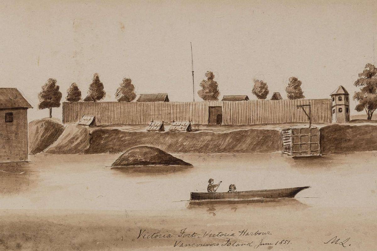 Ilustrasi Benteng Victoria, Kanada tahun 1851