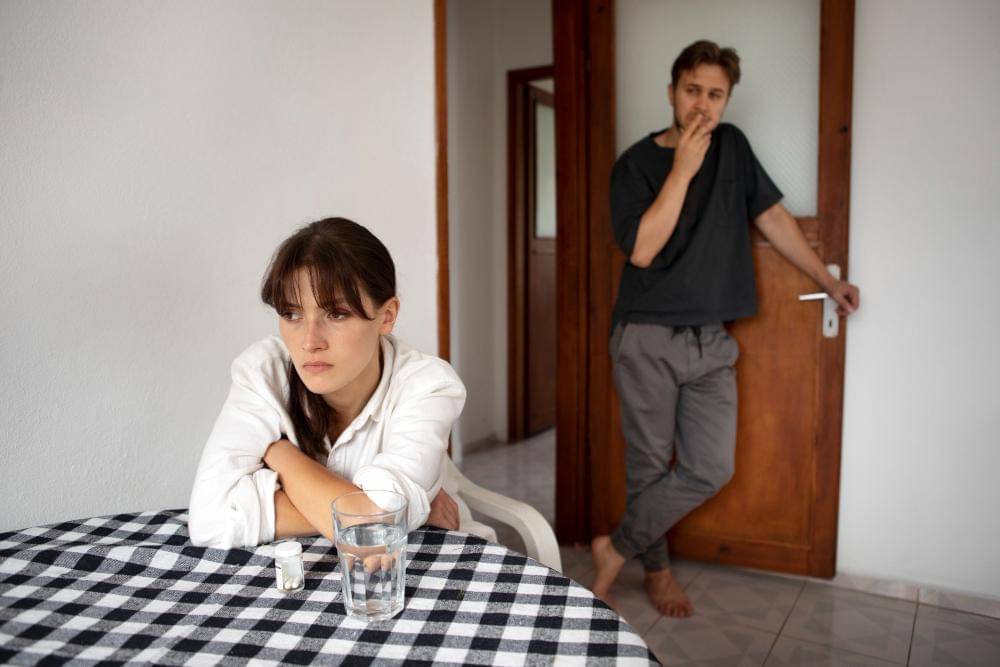 ilustrasi bertengkar dengan pasangan