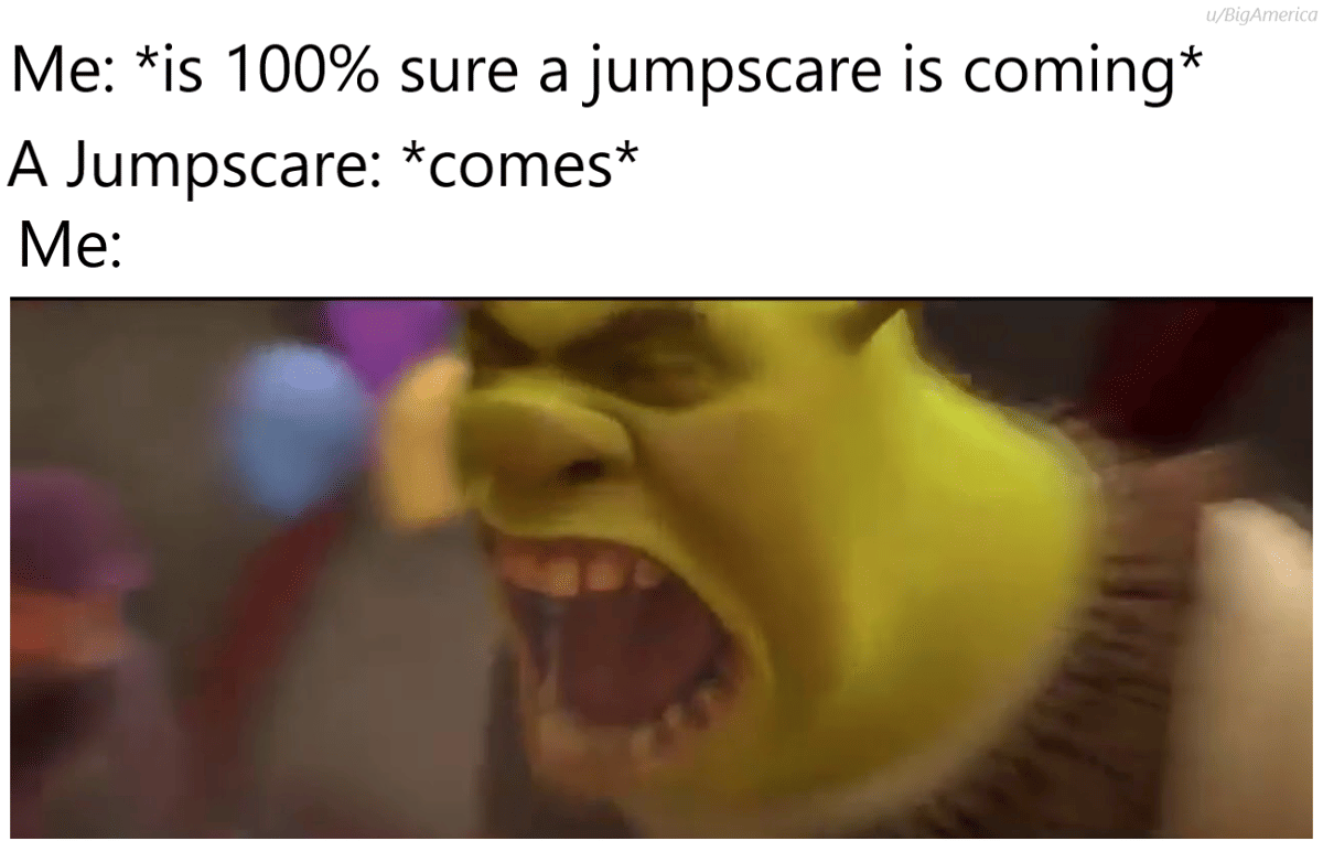 meme kartun tentang jump scare
