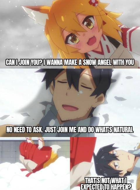 meme anime tentang salju