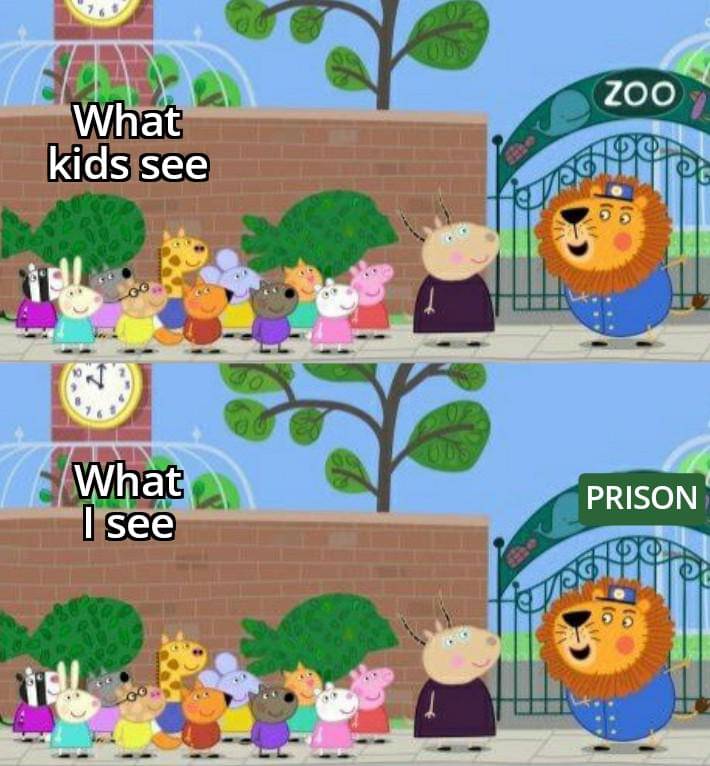 meme kartun tentang kebun binatang
