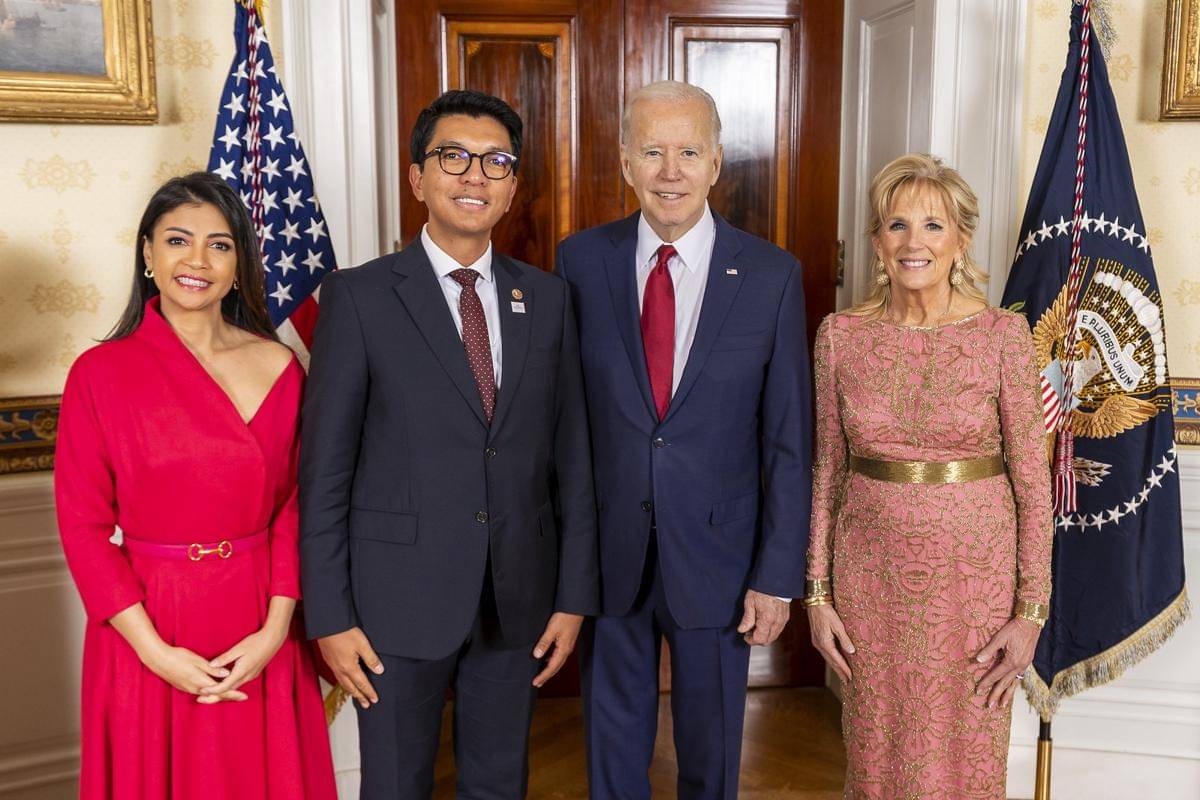 Mantan Presiden Madagaskar, Andry Rajoelina dan Mantan Presiden AS, Joe Biden.