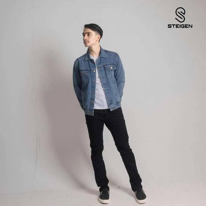Jacket Denim Old Blue Washing Steigen