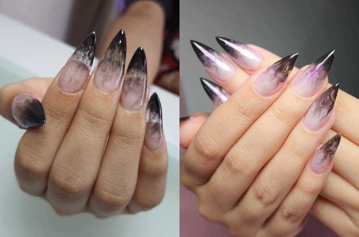 Inspirasi nail art smoke nail
