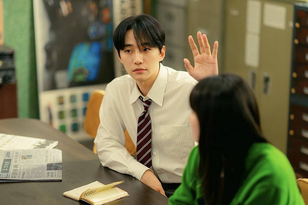 Oh Mi Seon (Kim Min Ha) dan Kang Tae Poong (Lee Jun Ho) dalam drakor Typhoon Family 