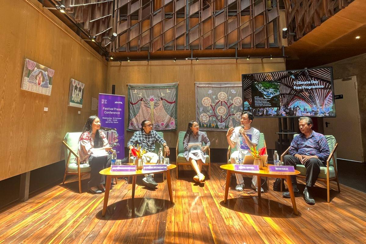 konferensi pers UWRF 2025 di Sanur (dok.pribadi/Natalia Indah)