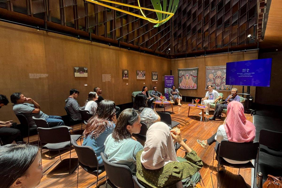 konferensi pers UWRF 2025 di Sanur (dok.pribadi/Natalia Indah)