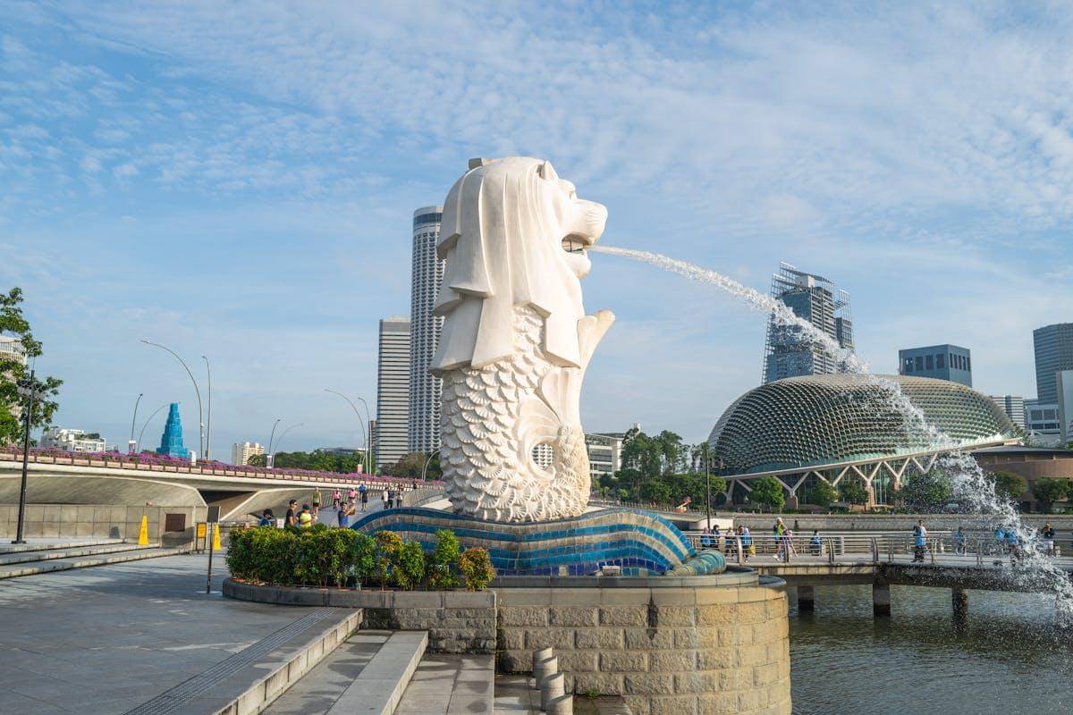ilustrasi Patung Merlion Singapura