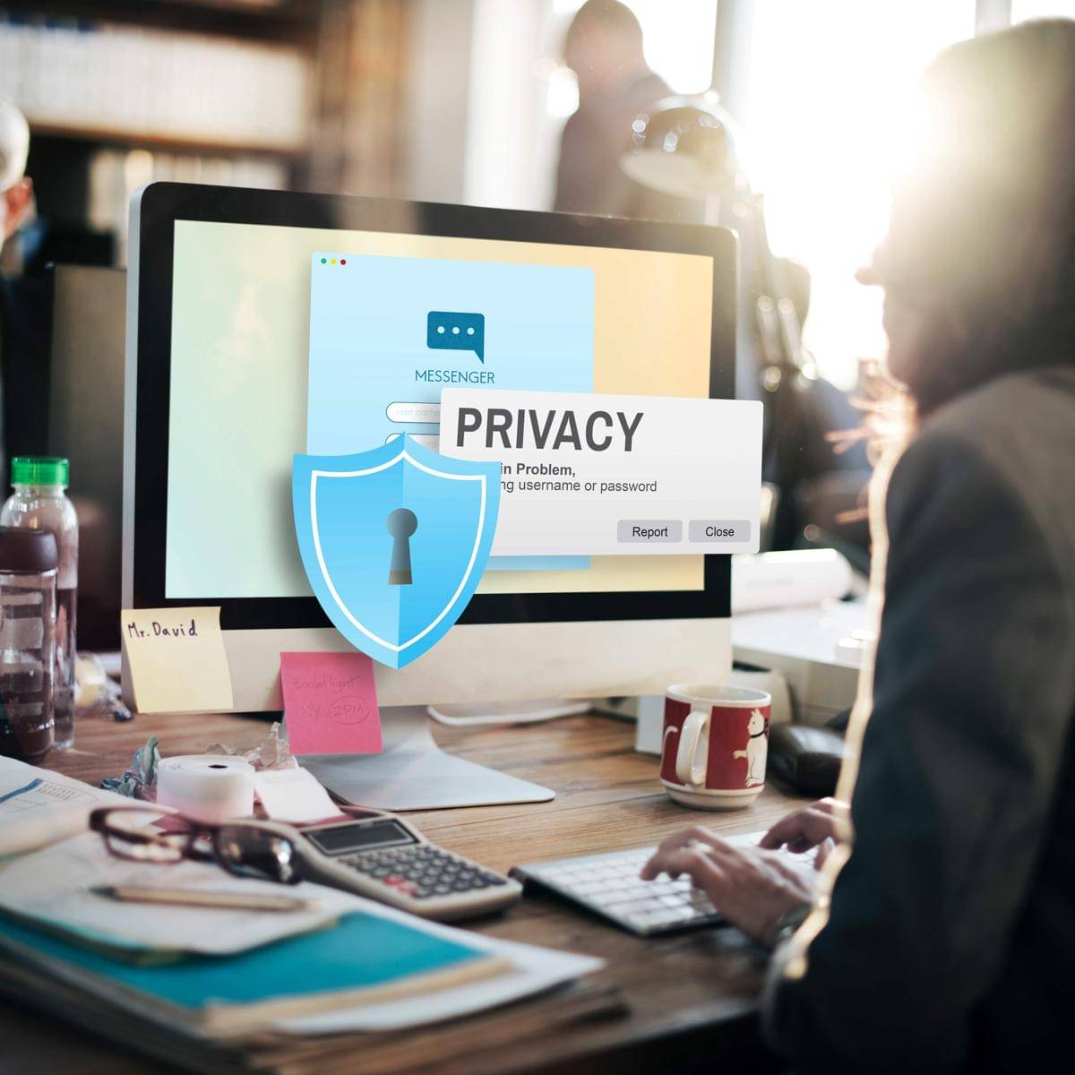 ilustrasi jaga privasi dan data digial