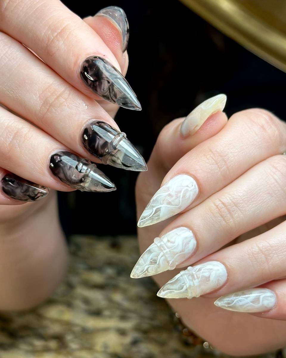 Inspirasi nail art smoke nail