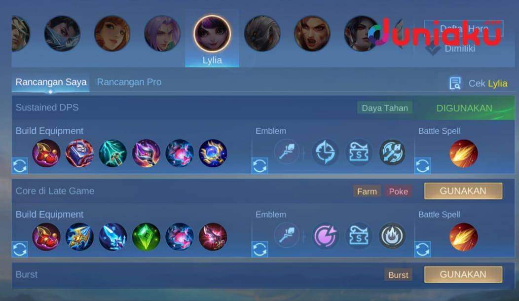 Build Lylia (Dok. Moonton/Mobile Legends)