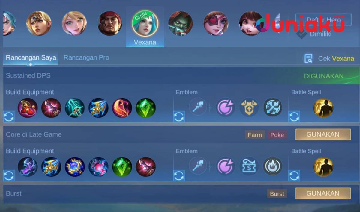 Build Vexana(Dok. Moonton/Mobile Legends)