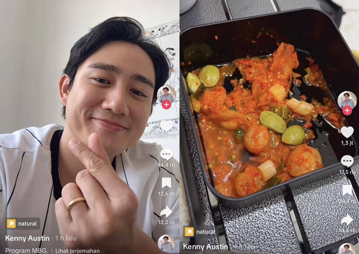 potret Kenny Austin pamer bekal dari Amanda Manopo (tiktok.com/kennyauztin16)