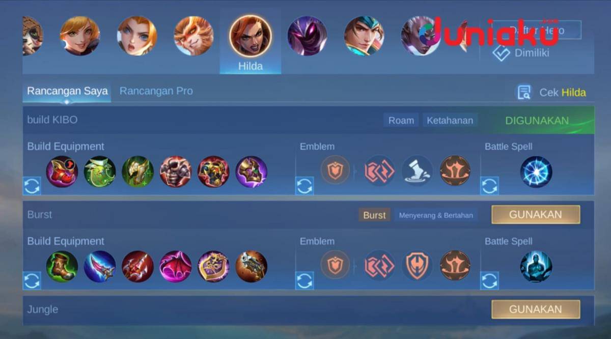 Build Hilda (Dok. Moonton/Mobile Legends)