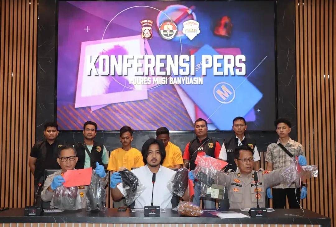 Polisi mengungkap kasus pembunuhan berencana yang menewaskan warga Sekayu. (Dok. Polres Muba)