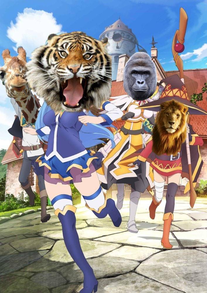 meme anime tentang kebun binatang
