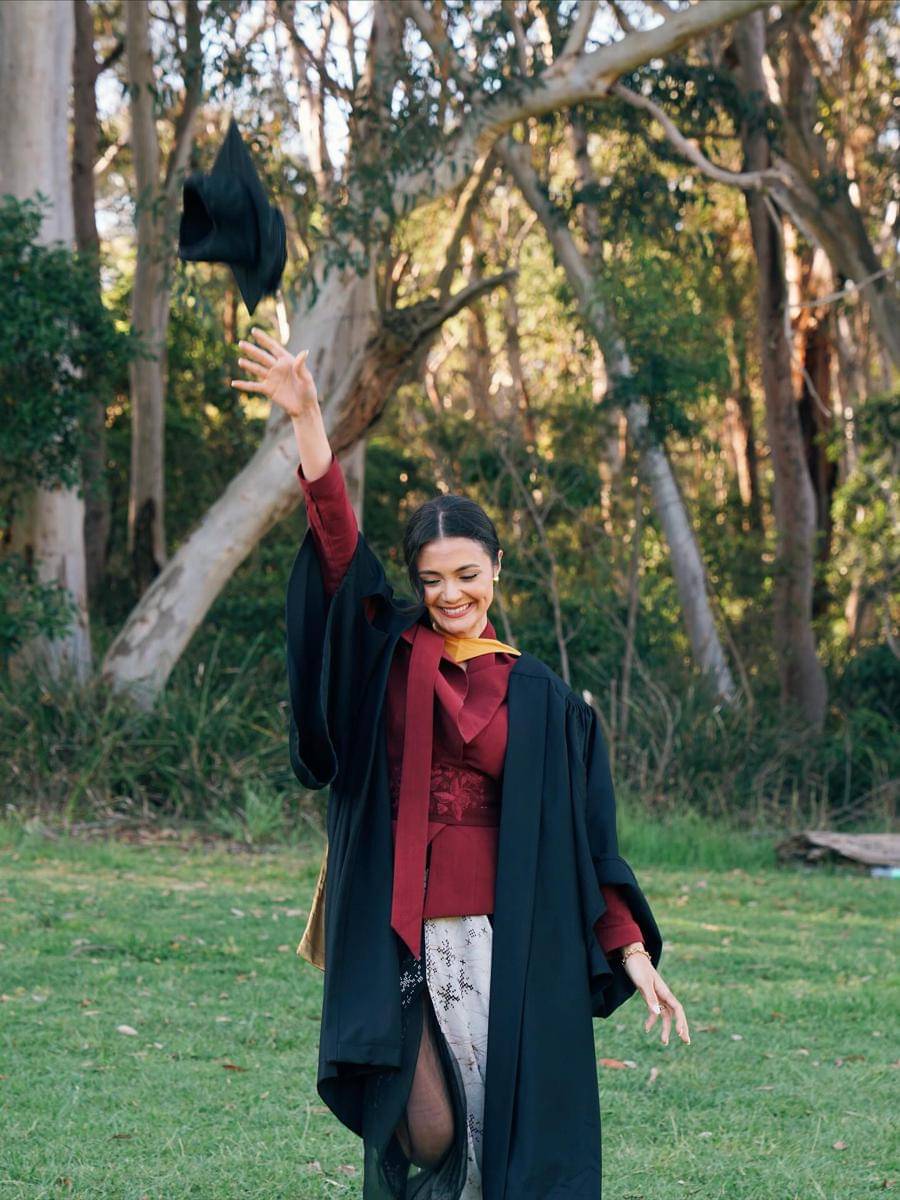 Amanda Rawles wisuda di Australia (instagram.com/amandarawles)