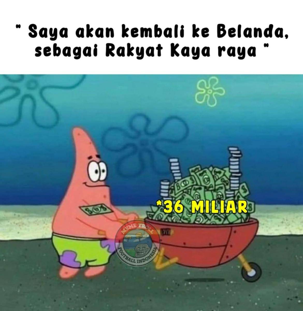 meme Patrick Kluivert dipecat timnas Indonesia