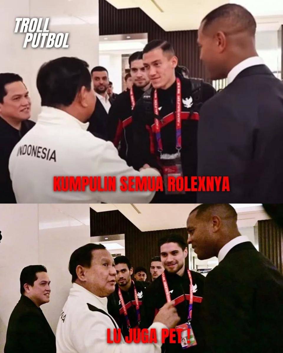 meme Patrick Kluivert dipecat timnas Indonesia