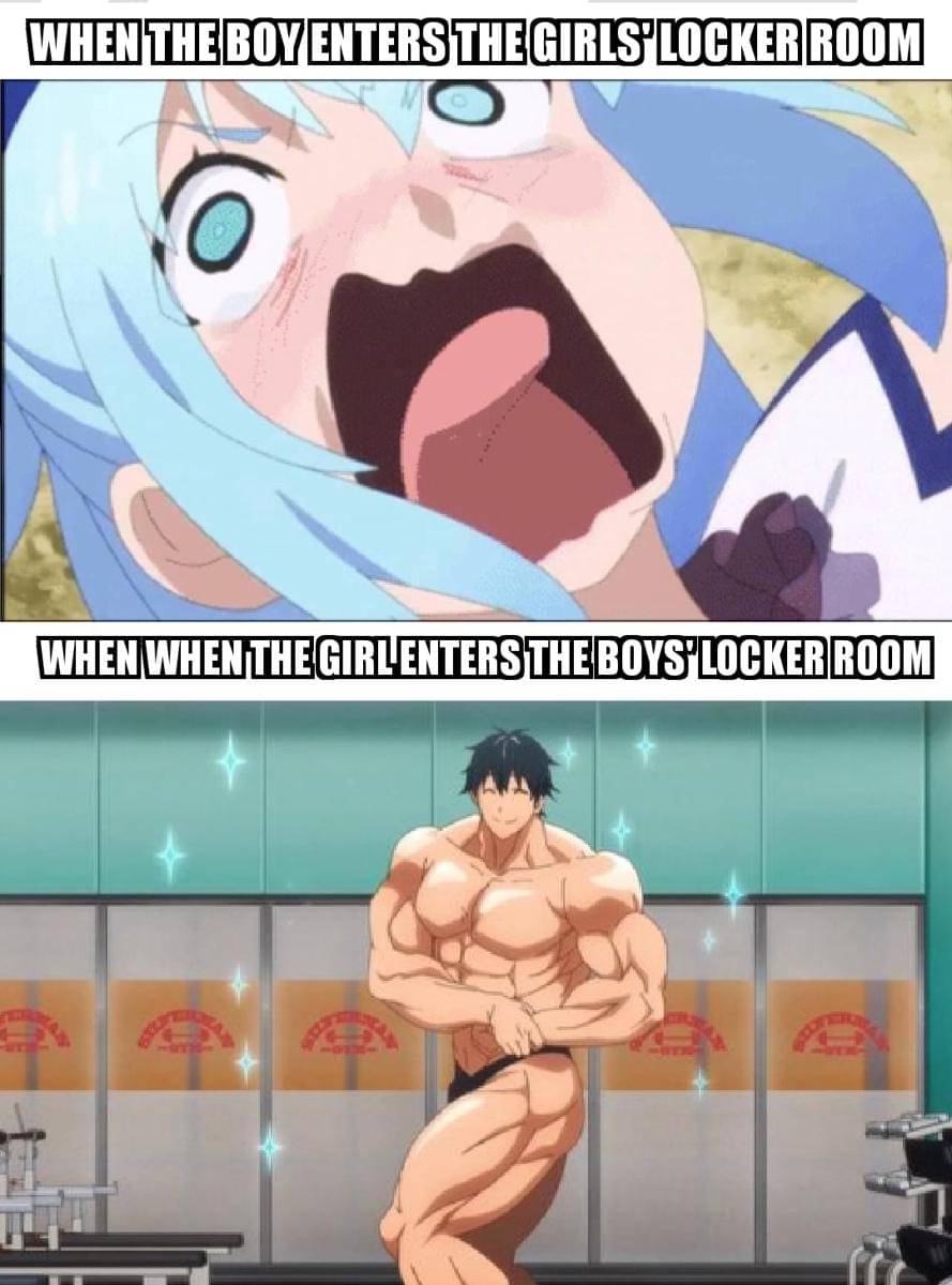 meme anime tentang gym