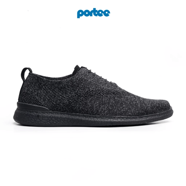 Portee Goods Oxford Knit Oreo Triple Black