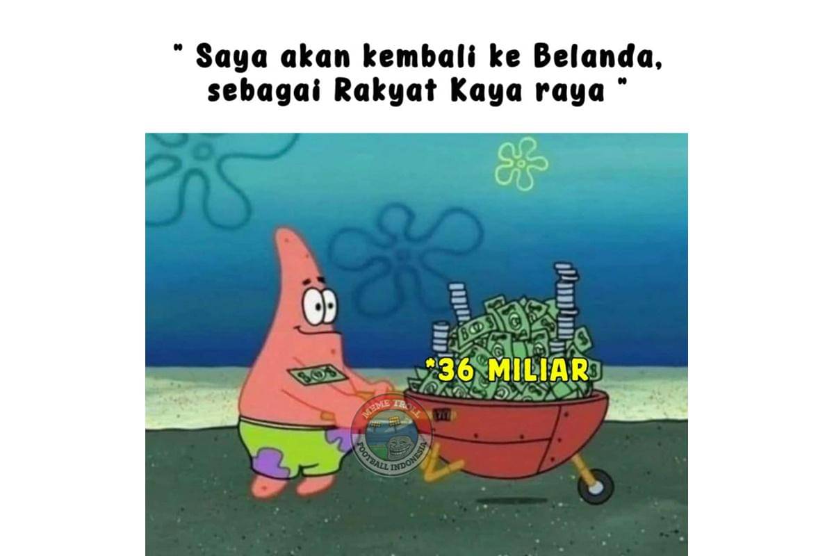 meme Patrick Kluivert dipecat timnas Indonesia