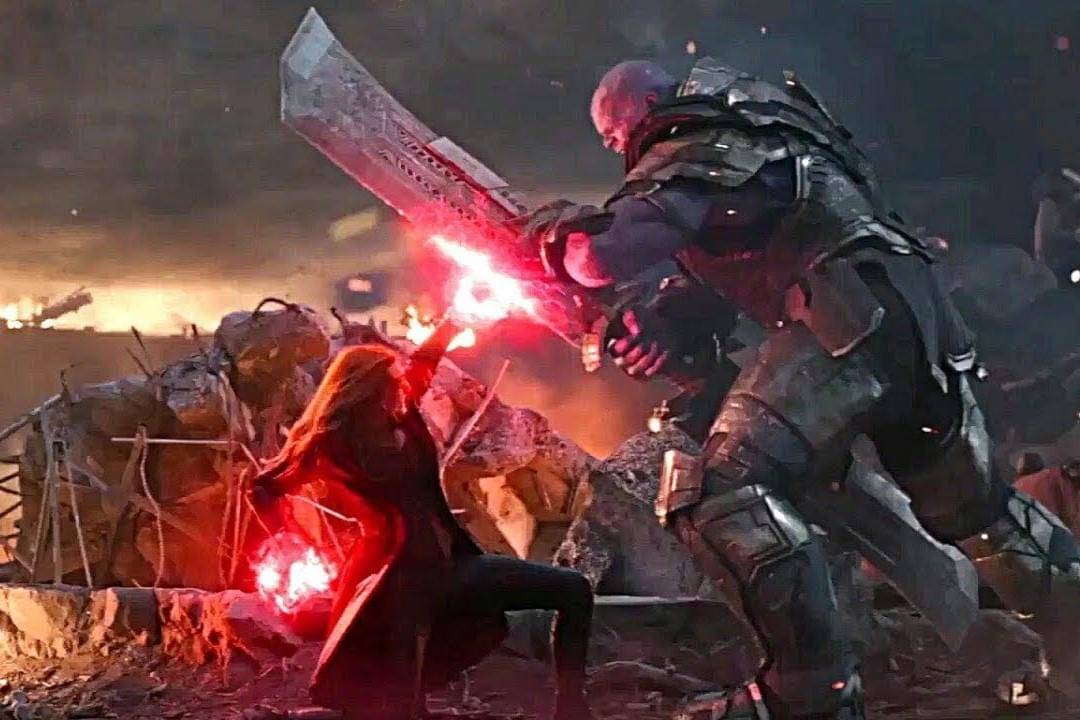 Wanda bertarung dengan Thanos