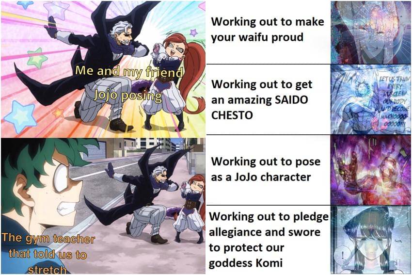 kolase meme anime tentang gym