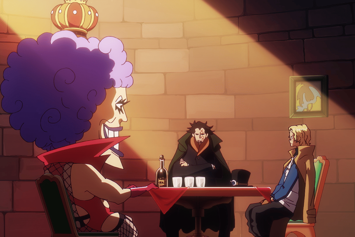 Sabo menceritakan apa yang terjadi di Mary Geoise pada Dragon dan Ivankov.