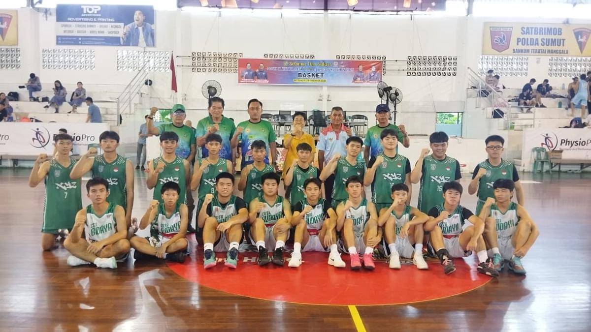 Tim basket Medan Labuhan menjadi juara basket Porkot XV 2025 (dok.istimewa)