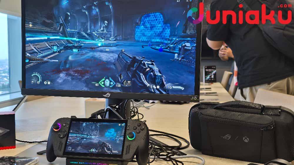 ROG Xbox Ally X Docked. Fotografer: Fahrul Nurullah. (Duniaku.com/Fahrul Nurullah)
