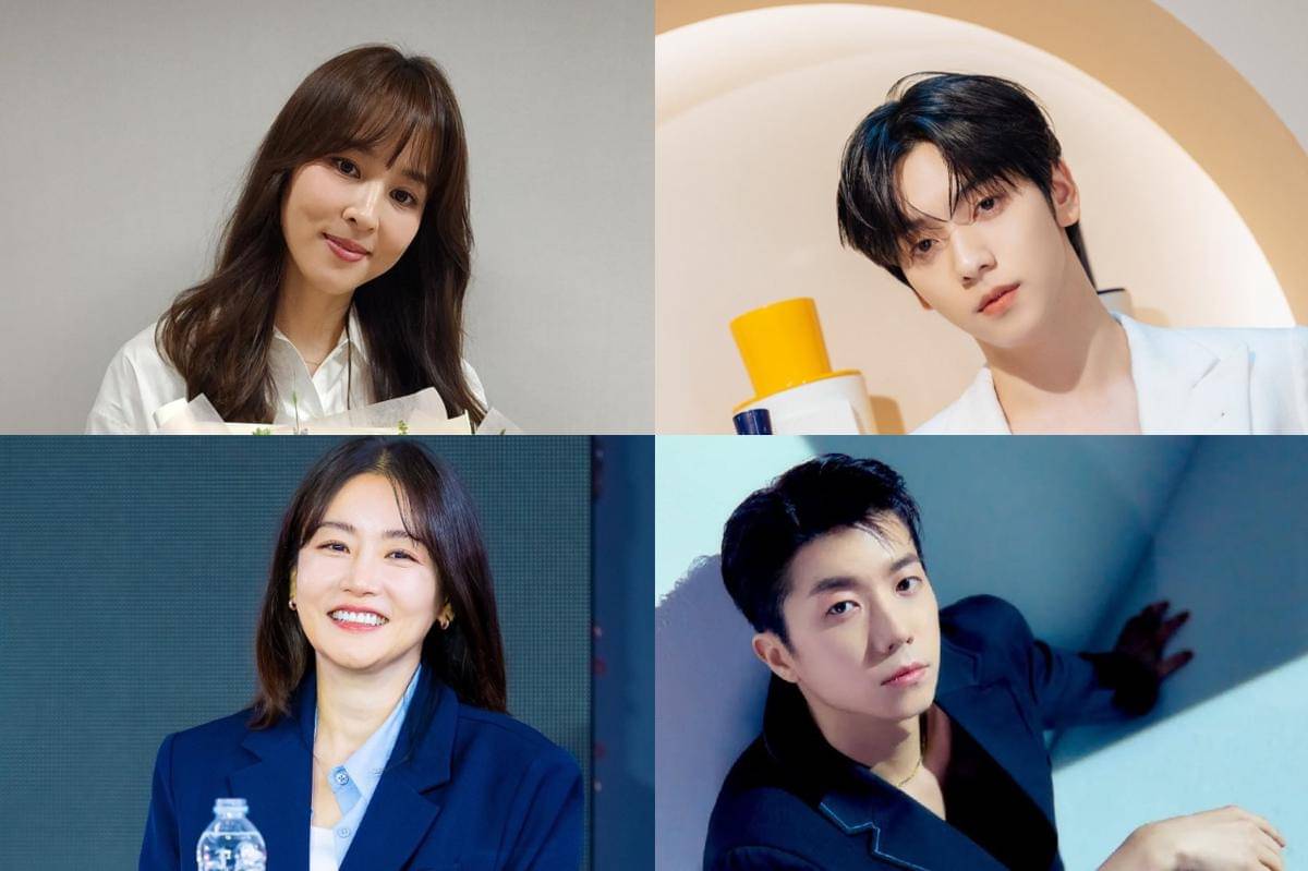 Kolase Potret Hwang Woo Seul Hye, Han Hye Jin, Wooyoung, Soobin TXT