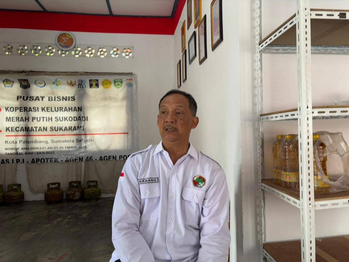 Pengurus Koperasi Merah Putih Sukodadi Palembang, Nanang Taat Suyudana (IDN Times/Feny Maulia Agustin)