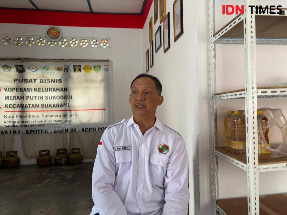 Pengurus Koperasi Merah Putih Sukodadi Palembang, Nanang Taat Suyudana (IDN Times/Feny Maulia Agustin)