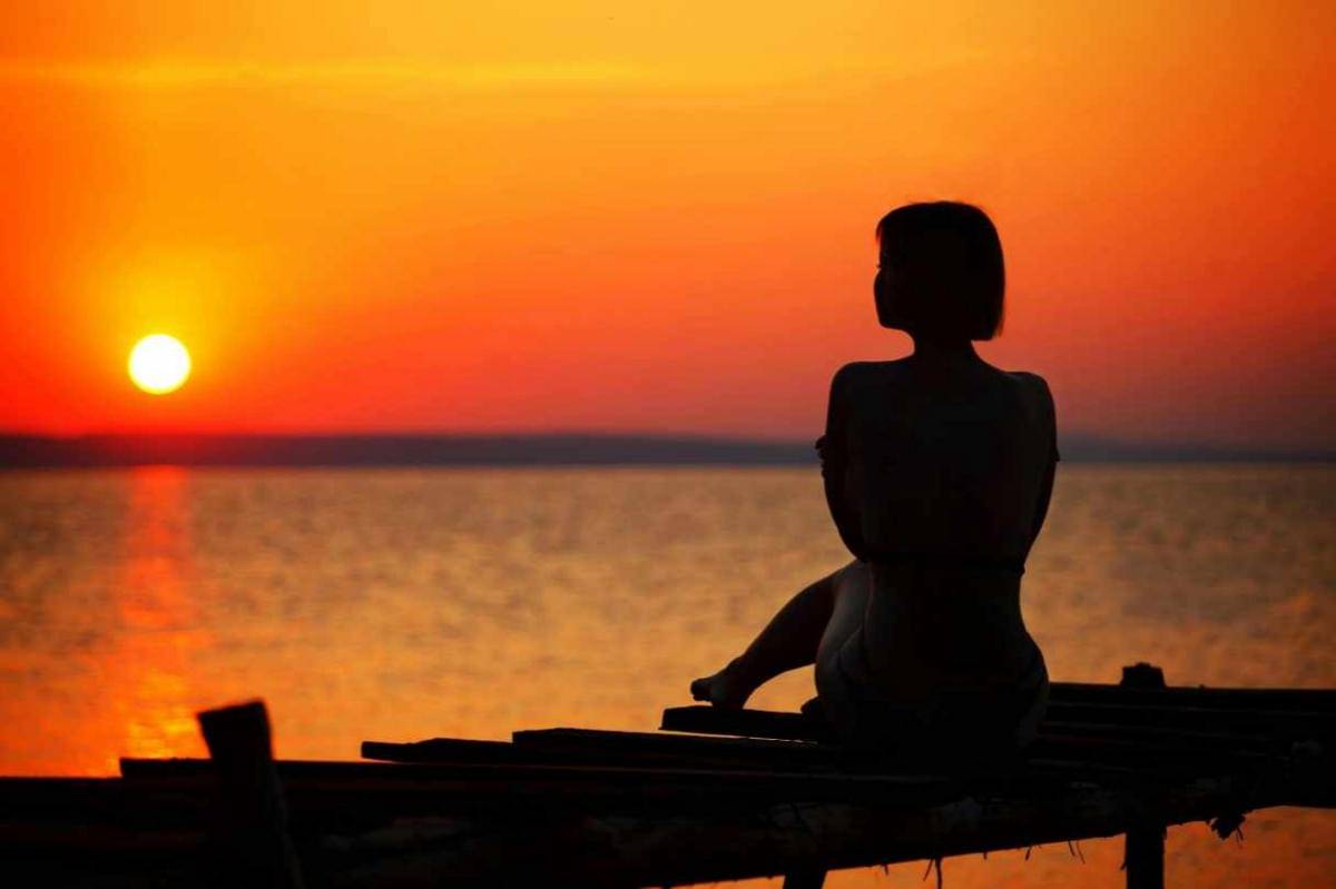 Menikmati sunset