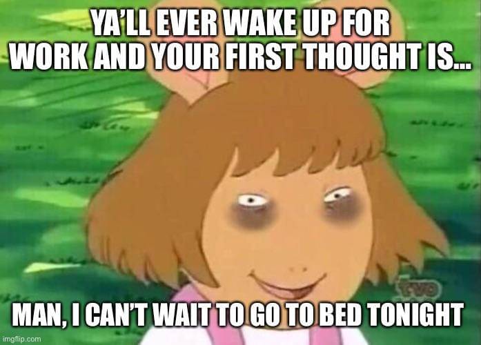 meme kartun tentang kurang tidur