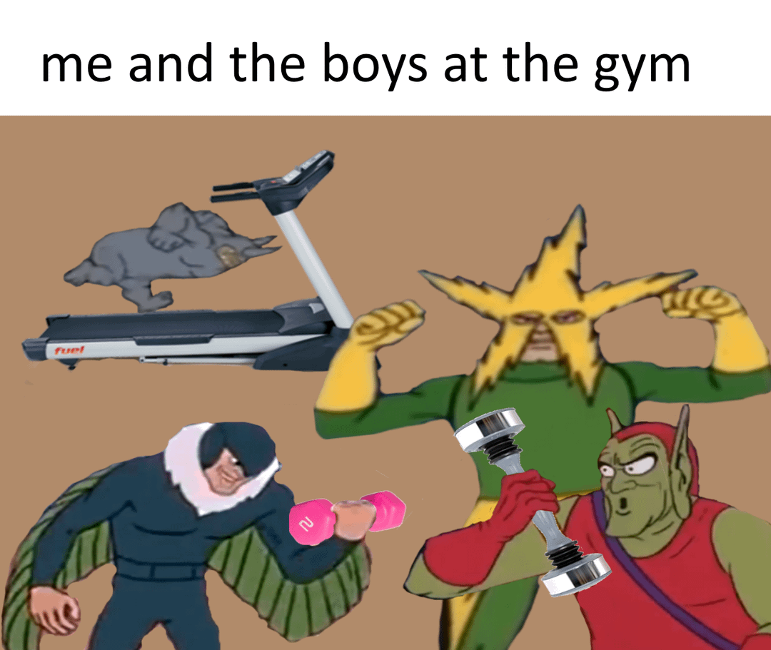 meme kartun tentang gym