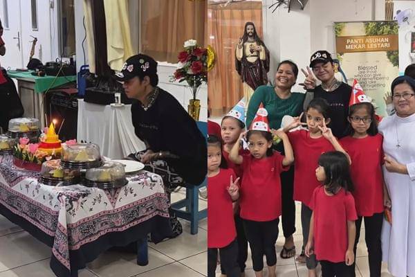 Ulang Tahun ke-38 Reza Arap di Panti Asuhan (instagram.com/weareaaaclan)