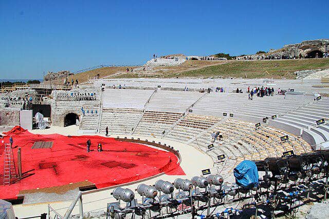 potret Teater Yunani, Siracusa, Italia
