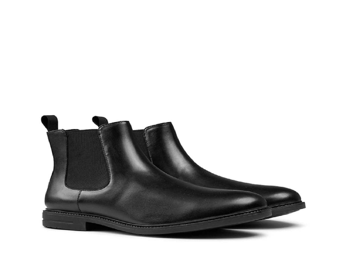 Prabu Chelsea Boots Pria Aska Black
