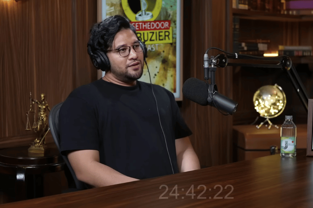 Ammar Zoni dalam video podcast bersama Deddy Corbuzier