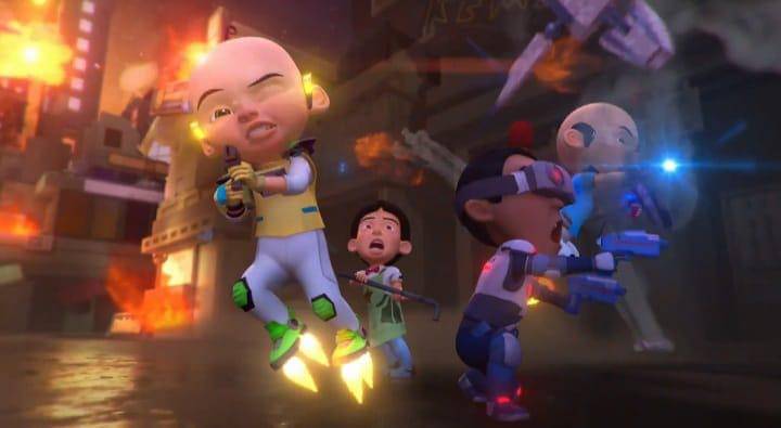 cuplikan Upin & Ipin episode "Neo Santara Wirabot"