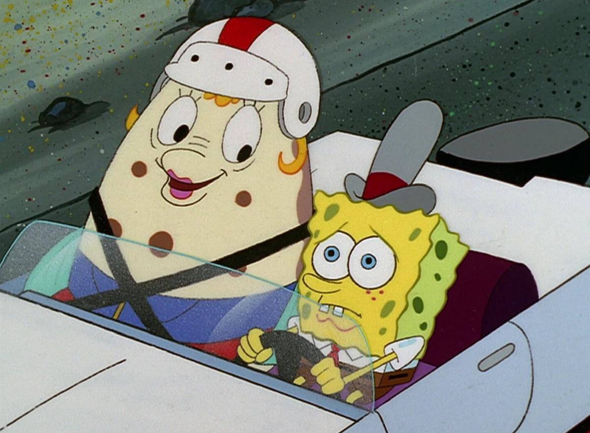 SpongeBob kerap merasa waswas saat akan menjalani ujian praktik mengemudi