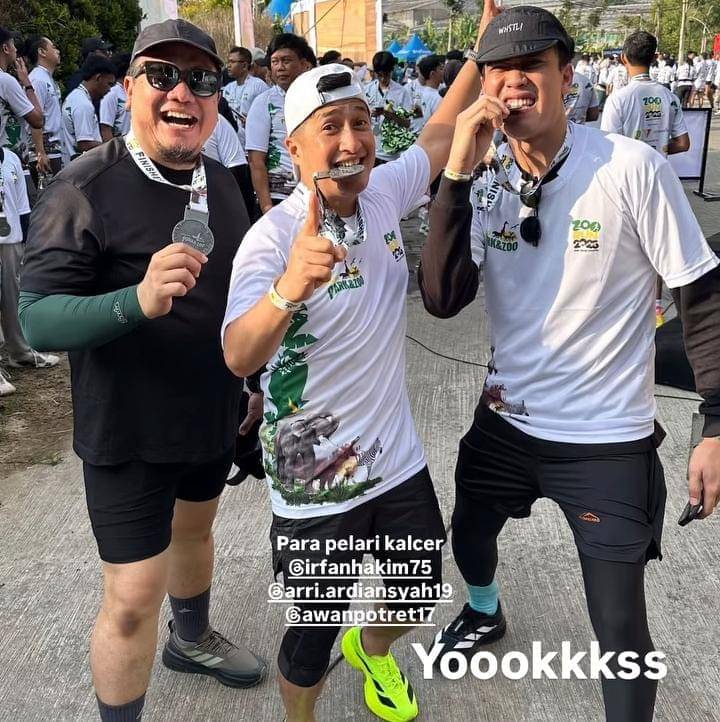 potret Irfan Hakim pertama kali ikut lari 5K