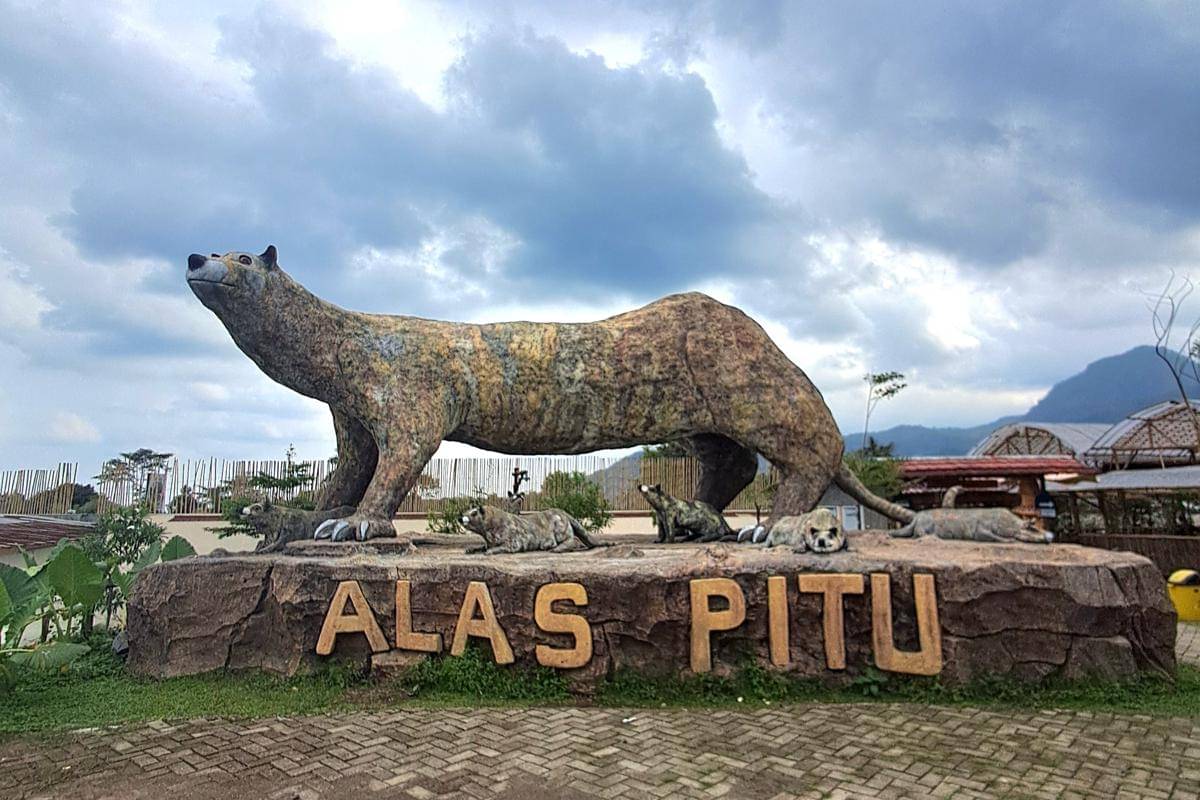 Patung musang di Alas Pitu