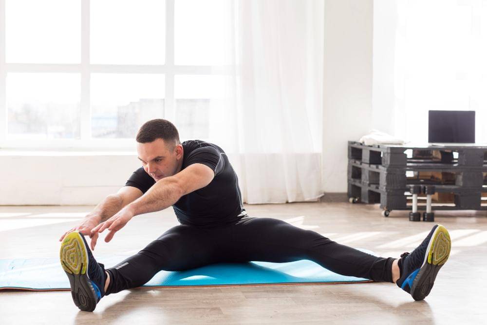 ilustrasi hamstring stretch